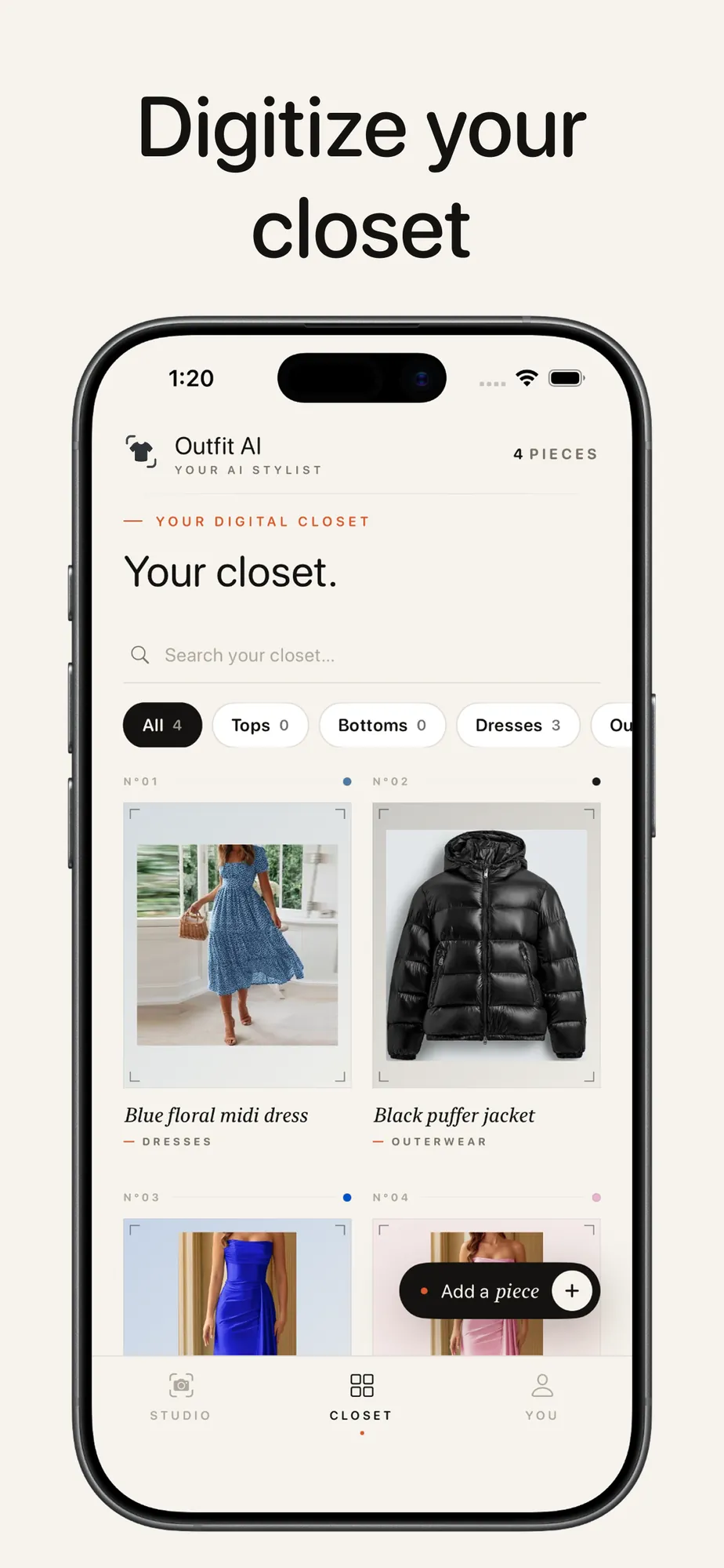 Your digital closet, fully catalogued